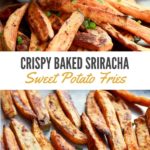 baked sweet potato fries with sriracha aioli dipping sauce