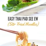 Thai Pad See Ew stir fried noodles with Chinese broccoli