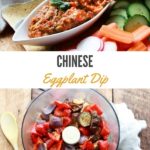 roasted eggplant dip with fresh veggies