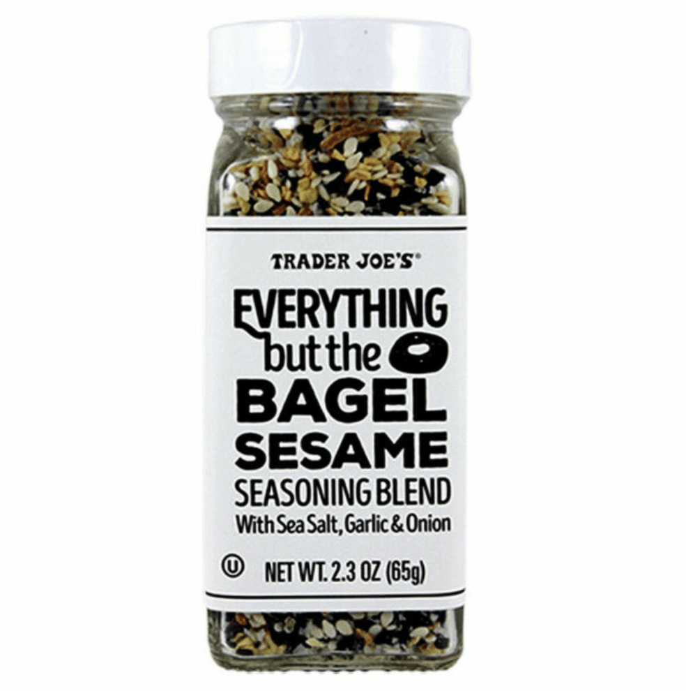A jar of Trader Joe's Everything But the Bagel seasoning